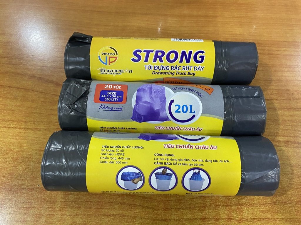 Túi rác rút dây Strong 20L – Công ty Vipaco